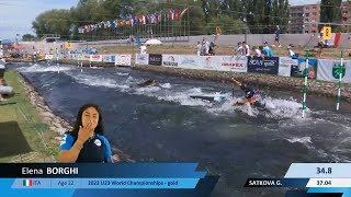 Elena Borghi Italy  U23 SemiFinal 2024 ICF CanoeKayak Slalom Junior amp U23 World Championships [upl. by Devi]