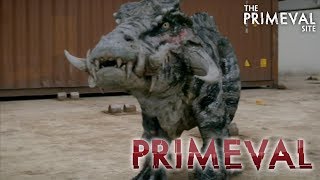 Primeval Series 4  Episode 2  The Kaprosuchus is Shot and Captured 2011 [upl. by Bright998]