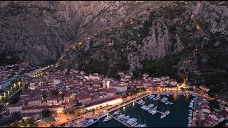 Spa Drone 🚁  Kotor  Anoitecer  Montenegro 🇲🇪 [upl. by Aihsemaj]