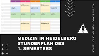 STUNDENPLAN im 1 SEMESTER  Medizin in Heidelberg [upl. by Harden]