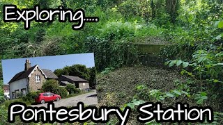 Exploring Pontesbury Railway Station site  abandoned closed Disused  Minsterley Branch Shrewsbury [upl. by Delcine296]