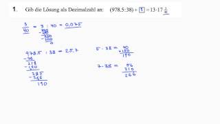 Gymnasium Aufnahmeprüfung 2012 Zürich Mathe Aufgabe 1 [upl. by Jacquetta]