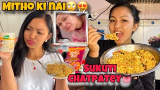 Trying DUBAI SNACKS Gone WRONG🥵😭 MAKING SUKUTI CHATPATEY😍😋 [upl. by Nurav60]