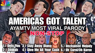 AMERICAS GOT TALENT PARODY COMPILATION  AYAMTV MOST VIRAL PARODY SONGS  NONSTOP [upl. by Ettenig]