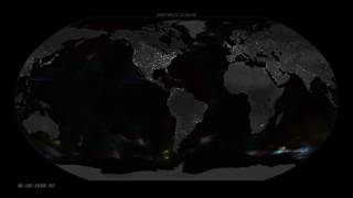 Animation of secondary microseismic sources 2003  2015 [upl. by Cha]