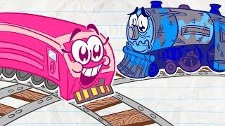 Pencilmate CONDUCTS A Train  Animated Cartoons Characters  Animated Short Films [upl. by Makell90]