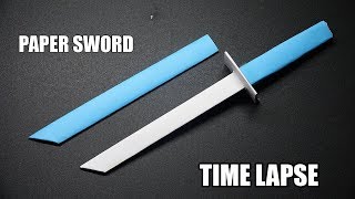 How to make a Paper Sword PART 6  Easy Origami Tutorial  DIY Ninja Sword TIME LAPSE [upl. by Suoirtemed7]