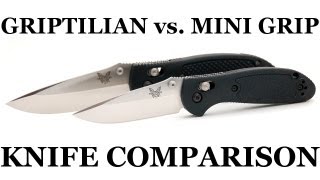 Knife Comparison Benchmade Griptilian vs Mini Griptilian [upl. by Gilmore]