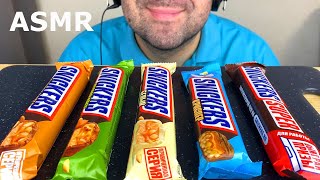 ASMR SNICKERS CHOCOLATE BARS MUKBANG EATING SOUNDS EATING SHOW [upl. by Enyrehtac]