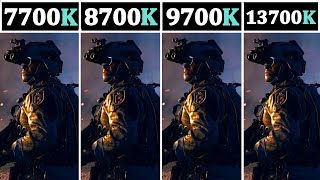 RTX 4080  Intel I7 7700K vs 8700K vs 9700K vs 13700K  15 Games Tested [upl. by Gewirtz]