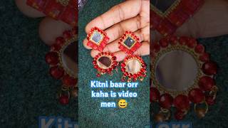 Is poori video men kitni baar men ne or kaha 😅diy craftideas earrings shortsfeed ytshorts [upl. by Paige]