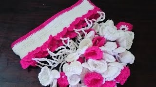 How to make crochet flower toran WOOLEN TORANdoor hanging woolen flower toran Rscrafts13 [upl. by Emmerie878]