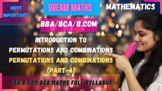 Introduction to Permutations and Combinationsdifferencebw Permutation combinationBBA MathsBCAMath [upl. by Eixela]