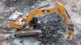 Kolb ErdbauampAbbruch CAT 349E L mit Atlas Copco HB 5800 Hydraulikhammer [upl. by Faustus]