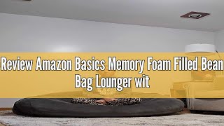 Review Amazon Basics Memory Foam Filled Bean Bag Lounger with Microfiber Cover 6 ft Black Solid [upl. by Nonnaehr]