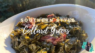 EASY SOUTHERN STYLE COLLARD GREENS  BEGINNER FRIENDLY RECIPE [upl. by Letnom]