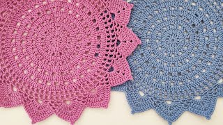 How to Crochet Round Placemat  Easy Crochet Knitting Placemats for Beginners  Crochet Placemat [upl. by Niatirb]