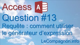 Access requête Question 13 [upl. by Rimidalg360]