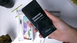 Samsung Galaxy A41 Unboxing amp First Look  First Setup [upl. by Hollington]