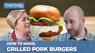 How to Make Juicy Grilled Pork Burgers [upl. by Nylirrehs]