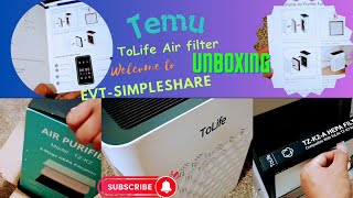 ToLife Air Filter Unboxing amp First Impressions  HighQuality Air Purification from Temu 🌿 [upl. by Ennayllek973]