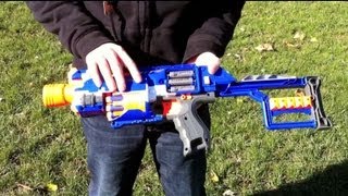 Nerf NStrike Elite Stockade  Range Test Modded [upl. by Ebba]