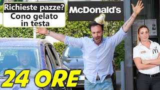 Richieste PAZZE al MC DRIVE ad ogni ORA per 24 ORE FINO A CHIUSURA Parte 2 [upl. by Schwinn]