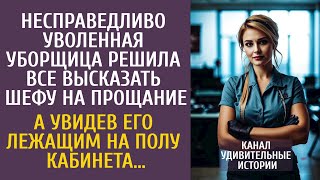 Несправедливо уволенная уборщица решила высказать шефу на прощание… А увидев его на полу кабинета… [upl. by Akenal18]