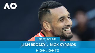 Liam Broady v Nick Kyrgios Highlights 1R  Australian Open 2022 [upl. by Hamil]