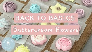 How to Pipe Buttercream Flowers  Piping tutorial  Georgias Cakes [upl. by Sharp418]