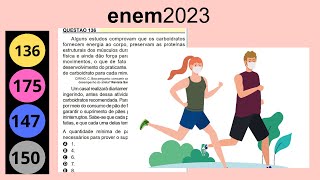 ENEM 2023  MATEMÁTICA  Questão 136 da Prova Amarela Alguns estudos comprovam que os carboidratos [upl. by Oflodor115]