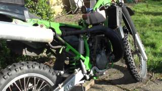 Kawasaki KDX200SR KIPS replacement Strip down Pt1 [upl. by Singband334]