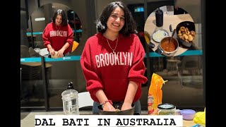 MAKING DAL BATI IN AUSTRALIA  AS A INTERNATIONAL STUDENT  Melbourne  MAITRI PATEL [upl. by Atteynek]