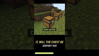 Chest Sorter in Minecraft  Item Sorter in Minecraft  shorts [upl. by Ecinev24]