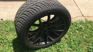 3153520 ScatPack Charger Staggered wheels amp tires update [upl. by Yetnruoc243]