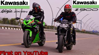 Kawasaki Ninja Zx6r 2024 vs Kawasaki Ninja Z900  Drag Race  First on YouTube [upl. by Garrity]