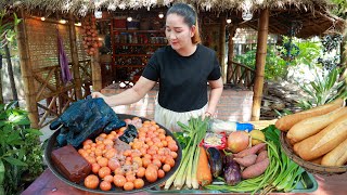 Healthy Black Chicken Soup and Curry recipe prepared by pregnant mum  Cooking with sros [upl. by Pufahl]