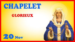 CHAPELET 🙏 Mercredi 20 Nov  Mystères Glorieux [upl. by Placido]