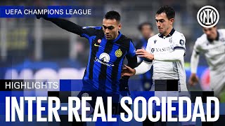 ALL SQUARED IN SAN SIRO 🤝  INTER 00 REAL SOCIEDAD  HIGHLIGHTS  UEFA CHAMPIONS LEAGUE 2324 ⚽⚫🔵 [upl. by Levon]