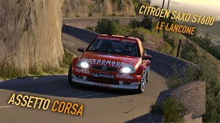 Saxo S1600 shredding some tarmac stage in Corsica ⛰️  Assetto Corsa [upl. by Taggart]