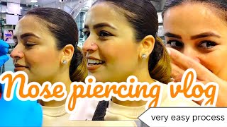 nose piercing vlog very easy processnose piercing delhi trending viral piercing [upl. by Nagle]