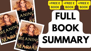 The Meaning of Mariah Carey by Mariah Carey FULL BOOK SUMMARY [upl. by Zimmermann]