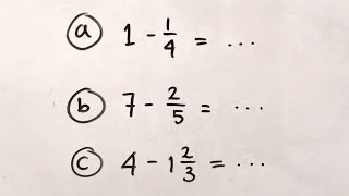 Pengurangan Bilangan Bulat dengan Pecahan  Matematika SD [upl. by Epps]