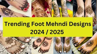 Trending Foot Mehndi Designs 2024  latest bridal foot mehndi design  beautiful mehndi design [upl. by Joacima]