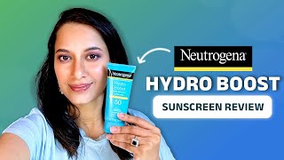 Neutrogenas Hydro Boost Water Gel Sunscreen A Musthave For Dry Skin Neutrogena Sunscreen Review [upl. by Ecirtram]