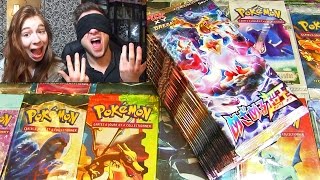 Ouverture de Boosters Pokémon à LAVEUGLE  9 Ouverture de 20 Boosters Pokémon XY10 IMPACT DESTINS [upl. by Einnim]