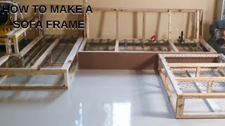 Build your own sofa sectional step by step Diy sofa frame [upl. by Weitman291]