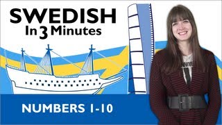 Learn Swedish  Swedish in Three Minutes  Numbers 110 [upl. by Ahsinotna816]