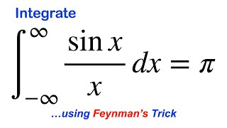 Integral of sinxx from negative infinity to infinity 💪 [upl. by Publia]