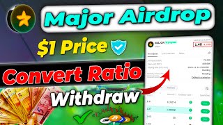 Major airdrop point convert  Major airdrop withdraw  Major airdrop price  Major listing date [upl. by King]